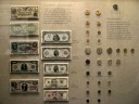 Look at how the size of bills (and to some extent coins) shrunk over 
time.
 Artificially brightened.
